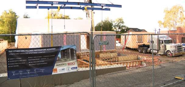 Ground broken for Utah's first modular apartment complex designed to help the homeless