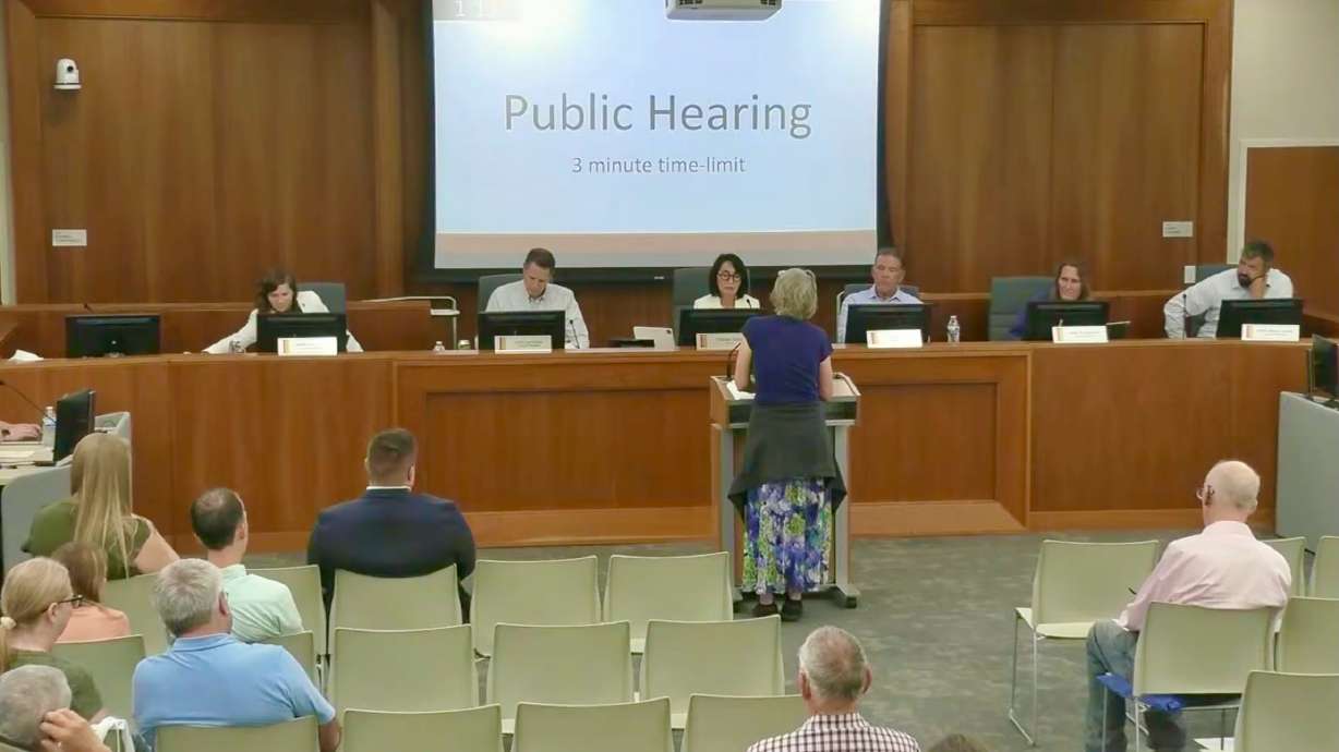 A legislative audit released Tuesday shows Utah's property tax burden is increasingly shifting to homeowners. The Aug. 7 photo shows the Kaysville City Council hearing on a proposed tax hike for fiscal year 2026.