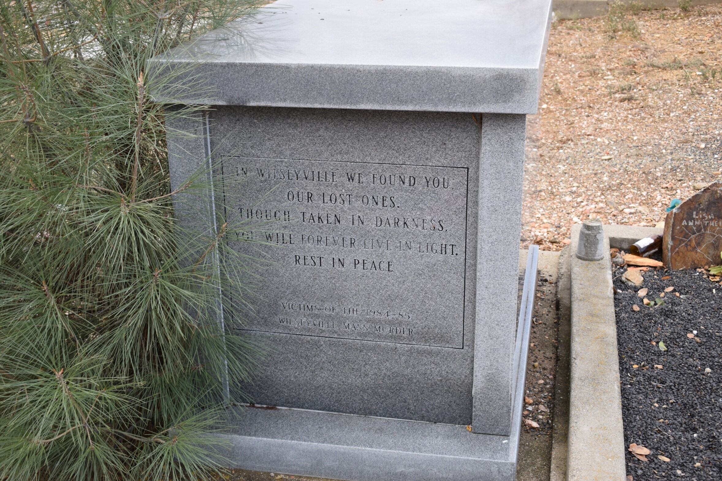 The remains of the victims of two serial killers in the 1980s were placed in a crypt in a cemetery in San Andreas, Calif.