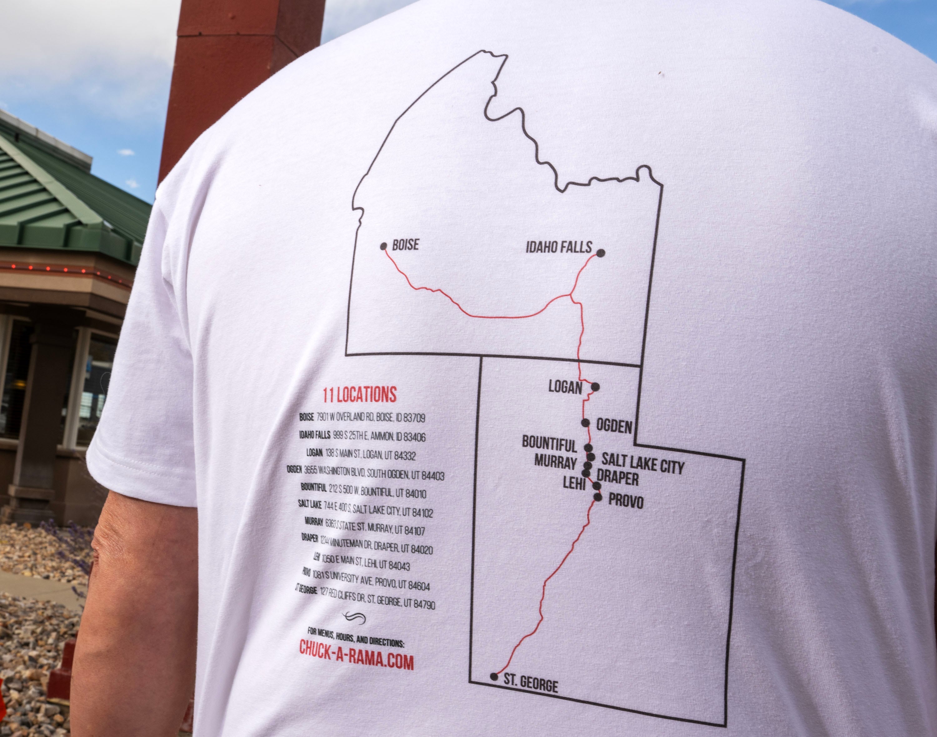 Utah resident Adam Boswell, who loves Chuck-A-Rama more than any other restaurant, poses for a photo as he and a group of friends and family embark on a multi-state, multi-day and multi-Chuck-A-Rama marathon on Oct. 3.