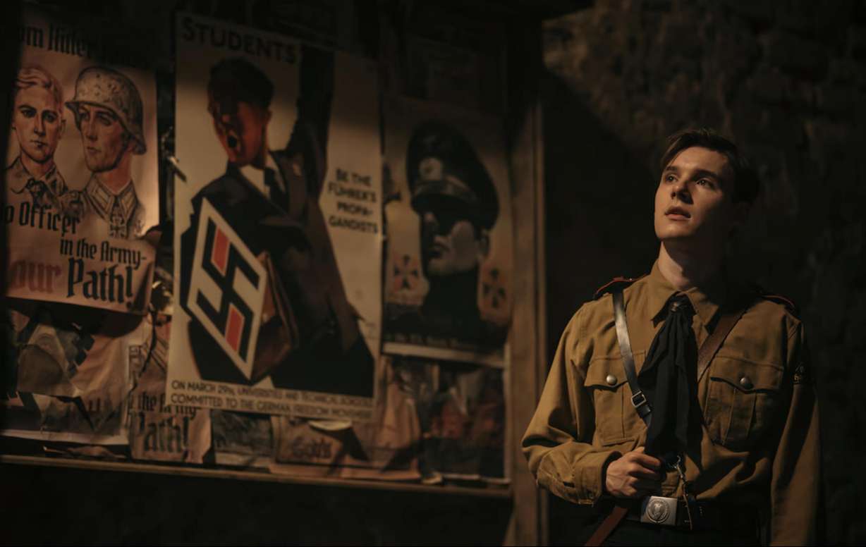 Actor Ewan Horrocks in the movie "Truth & Treason," produced by Angel Studios. The film is a retelling of the story of a Latter-day Saint teenager who defied the Nazis.
