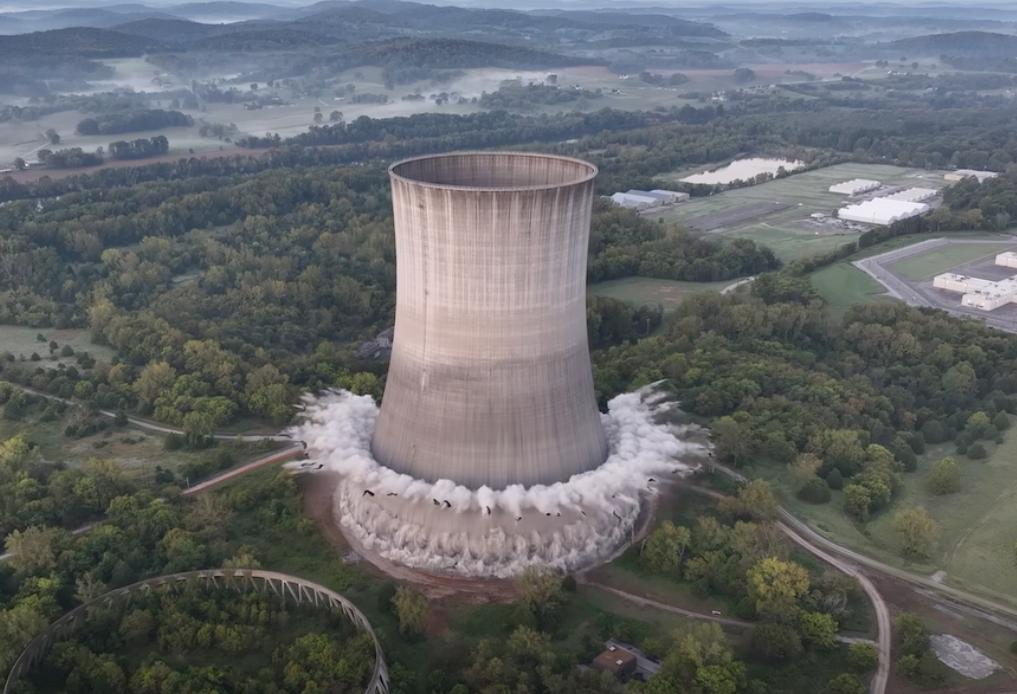 Have You Seen This? Iconic tower turns into a cloud of dust