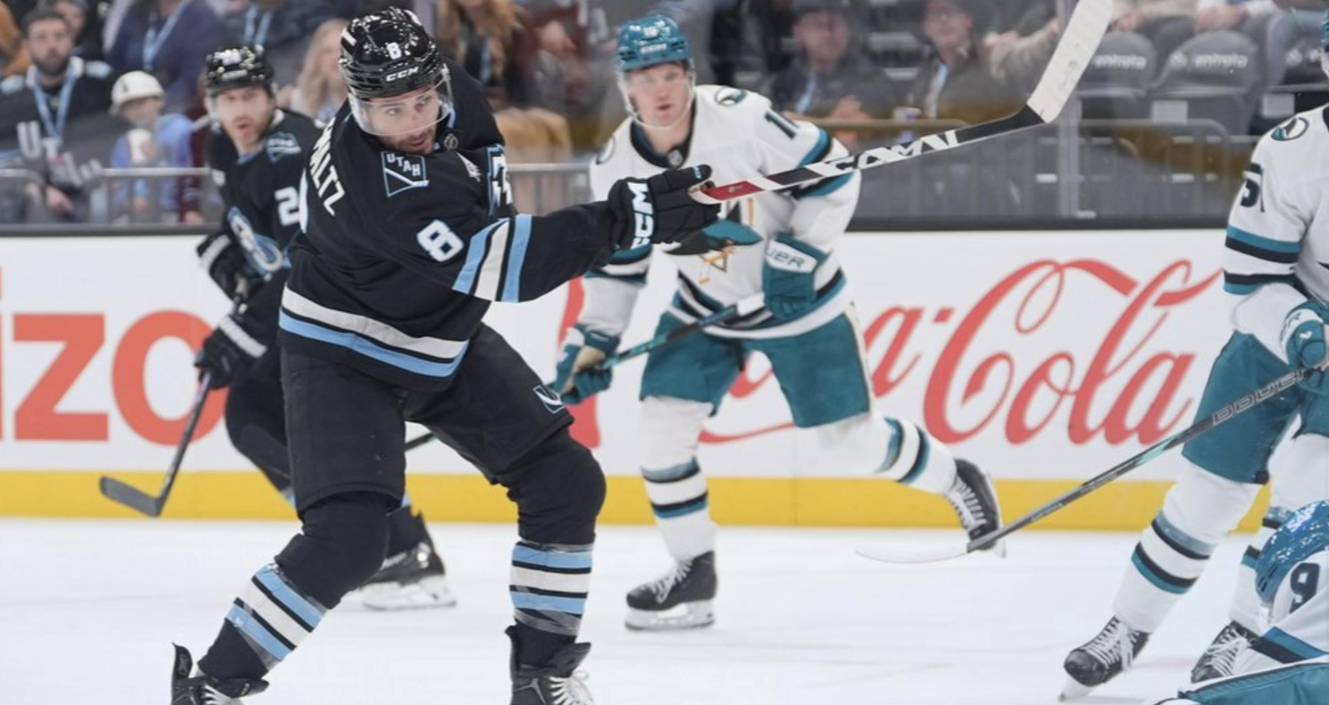 Nick Schmaltz earns 1st Utah Mammoth home hat trick in 6-3 win over San Jose