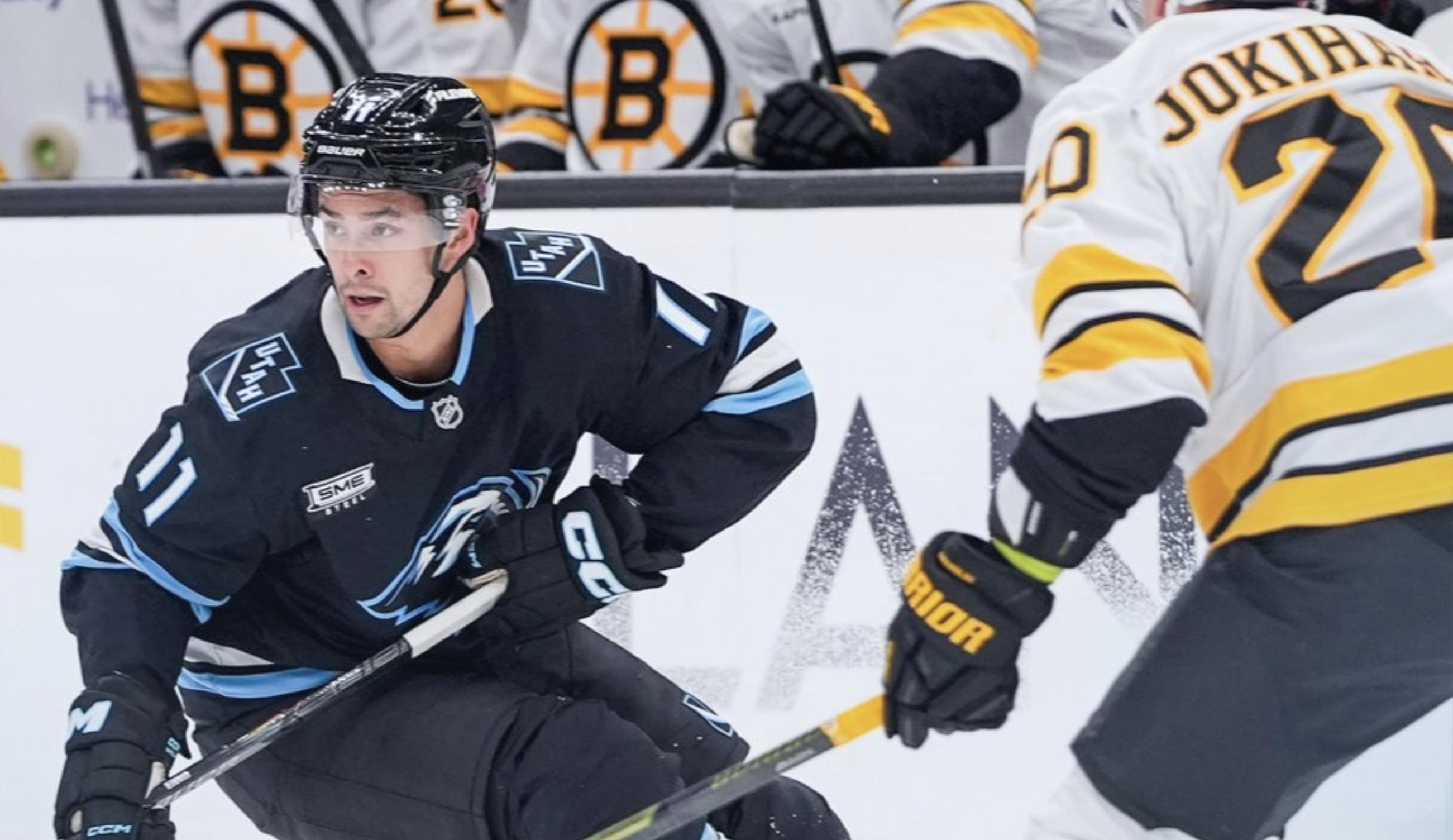 Utah's No. 11 gets 11th game-winner in 3-2 Mammoth home win over Boston Bruins