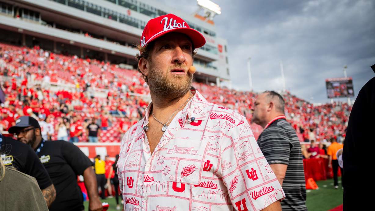 Barstool founder and Fox college football personality Dave Portnoy before the game between Utah and Texas Tech at Rice-Eccles Stadium in Salt Lake City on Sept 20. Portnoy spent his recent visits to Utah exploring the food scene.