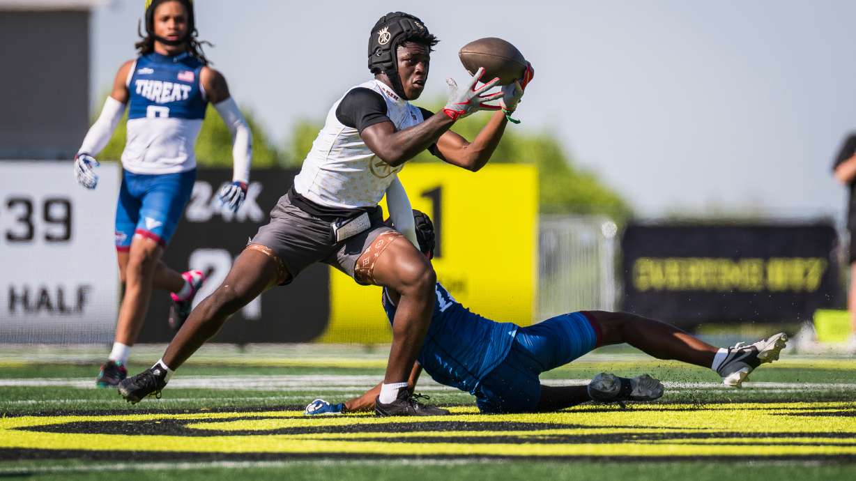 FILE - 24K's Jamier Brown runs during OT7 Week 5, April 13, 2025, in Dallas.