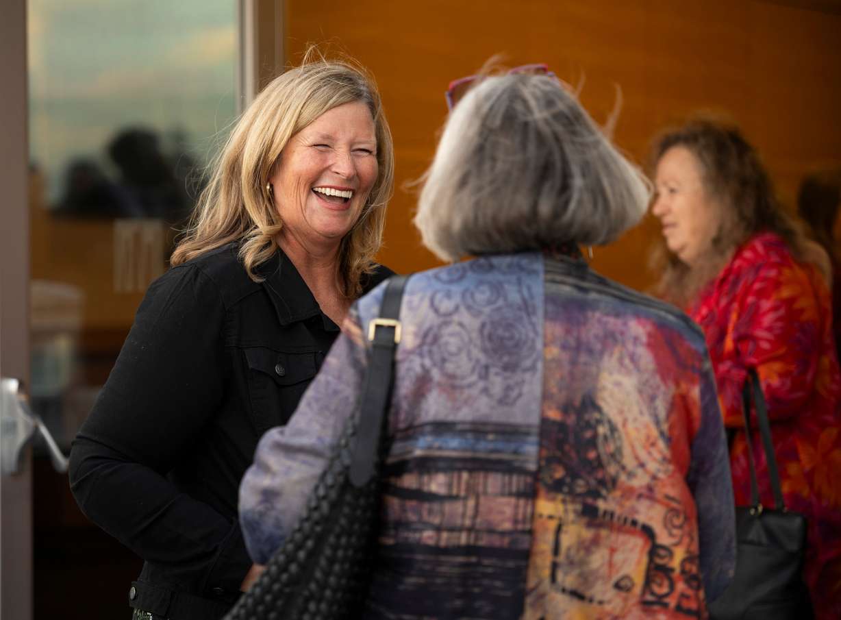 Utah Humanities Executive Director Jodi Graham at the Utah Book Awards at the Salt Lake Main Library on Oct. 10.