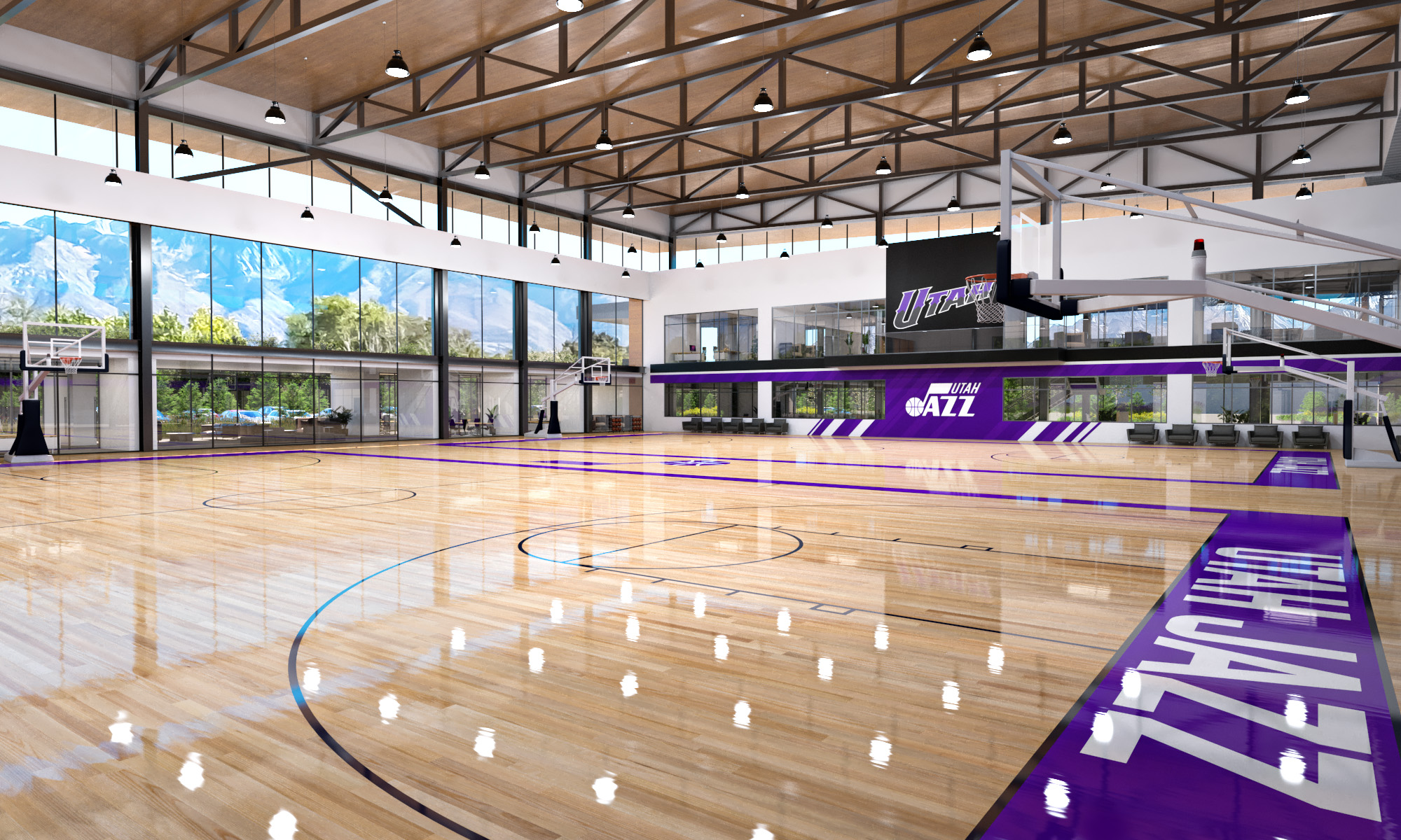 Rendering of new Jazz practice facility.