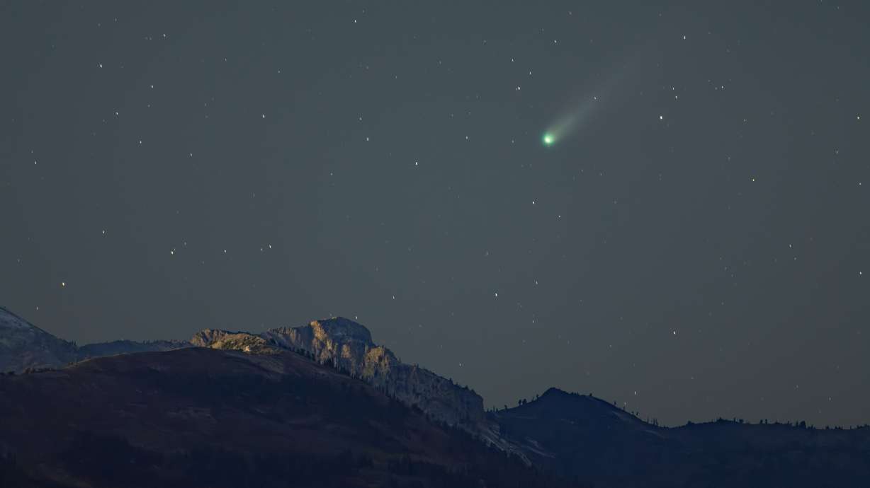 Comet C/2025 A6, aka Comet Lemmon, captured by astrophotographer George Pandoff, on Oct. 18, in Huntsville, Weber County. This green comet should be visible for the next several weeks in the evening sky.