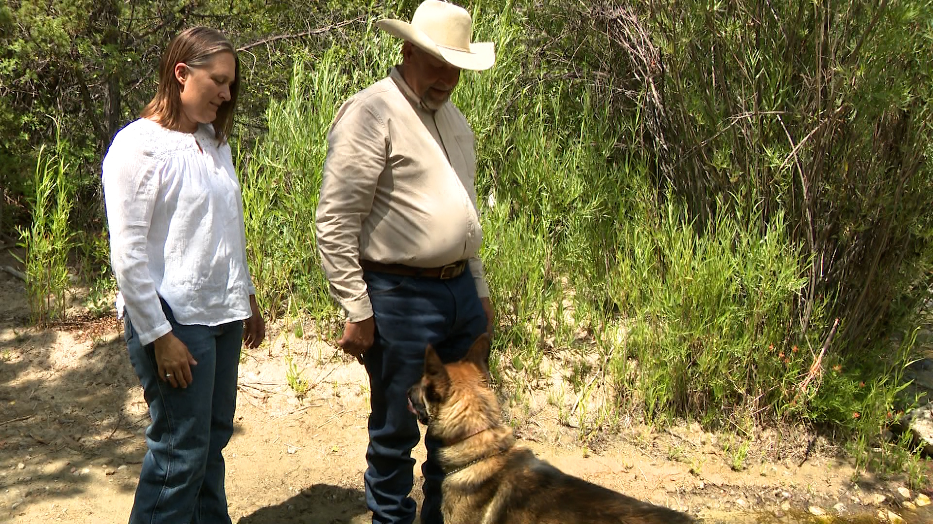 Kenda and Ole Lindgren, Wednesday. The Lindgrens are concerned about the potential environmental impact of a proposed mining project in Antimony Canyon.