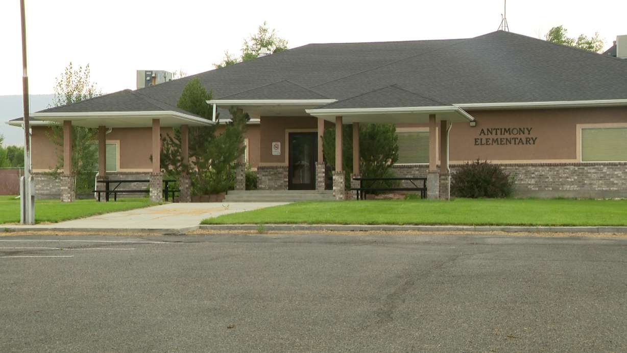 The former Antimony Elementary School, Wednesday. The school closed earlier this year.
