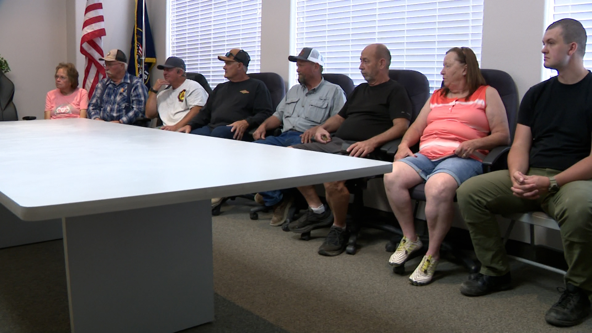 A community meeting in Antimony, Garfield County, Wednesday. Residents are divided over a potential mining project in Antimony.