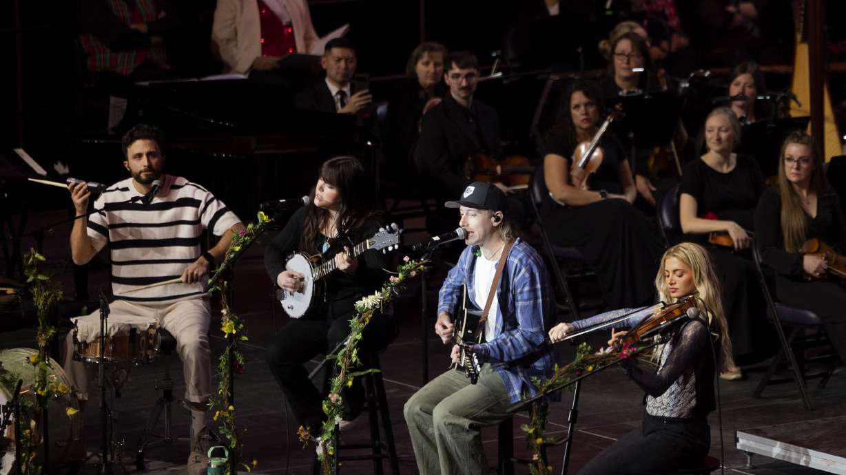 The National Parks perform at the 39th Annual Holiday Sing-Along at the Delta Center in Salt Lake City on Dec. 11, 2023. The band announced this week its four-member band would be continuing as just a musical duo.
