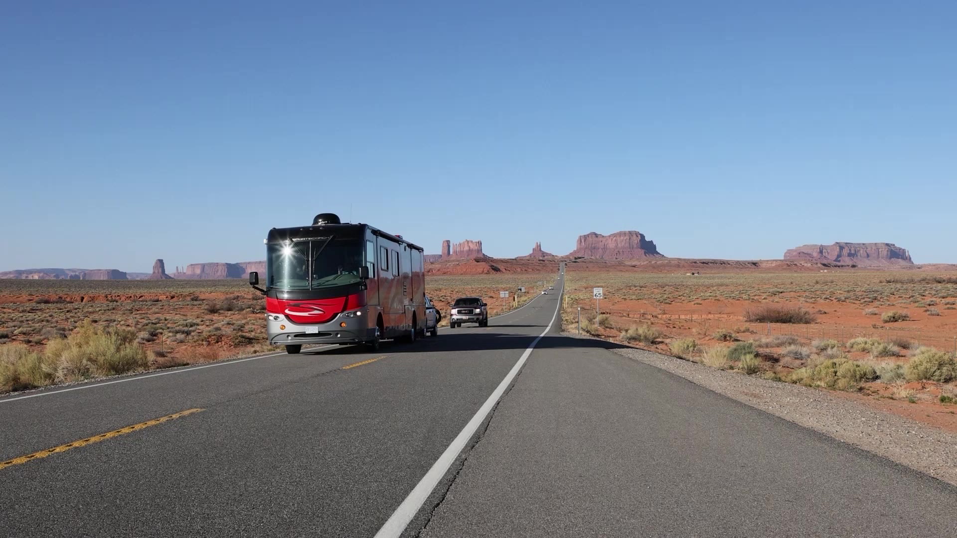 The Wendlands' RV travels through southern Utah. Mike Wendland said Utah is his favorite state to travel through.