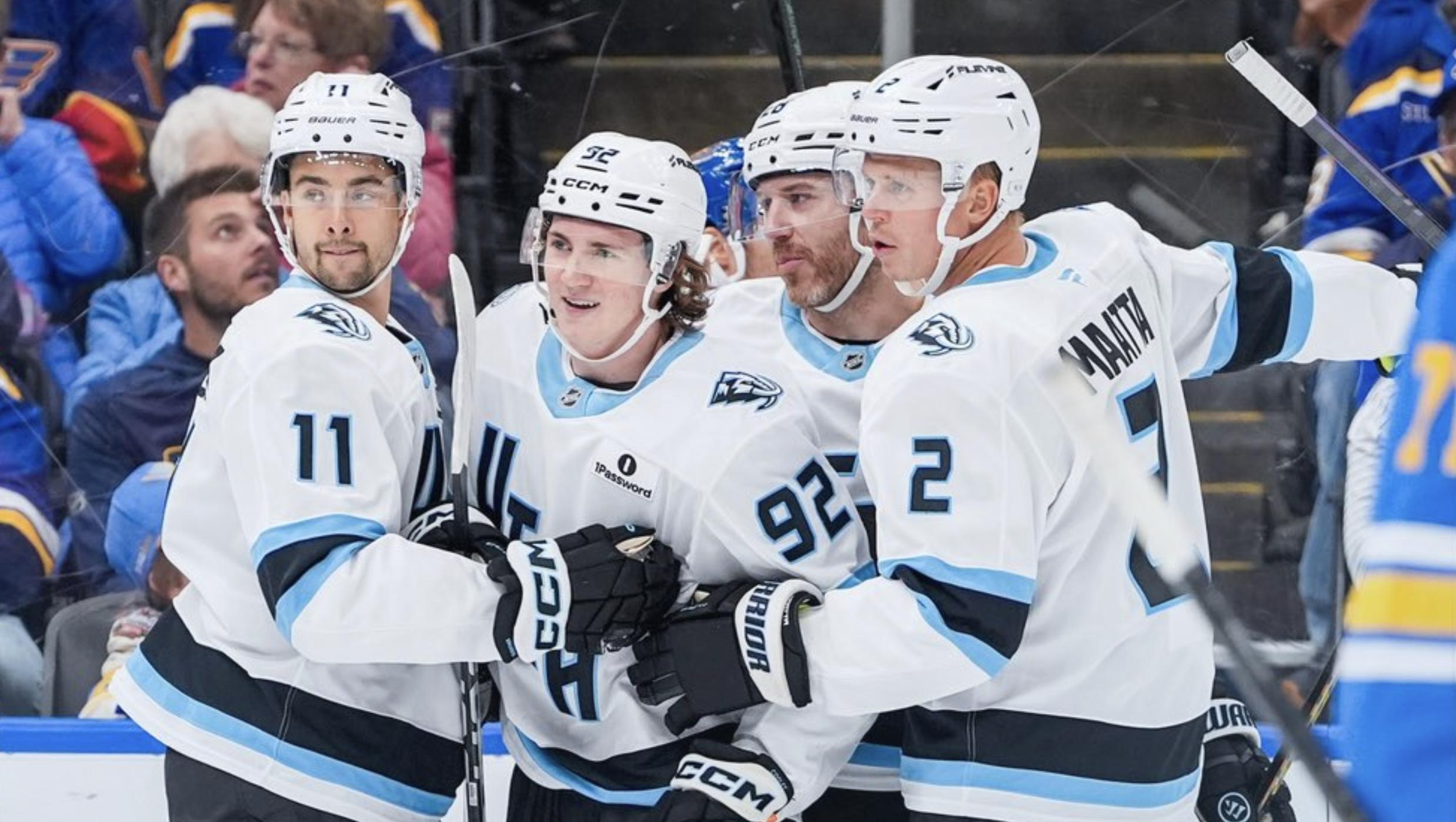 Logan Cooley hat trick leads Utah Mammoth to 7-4 road win in St. Louis