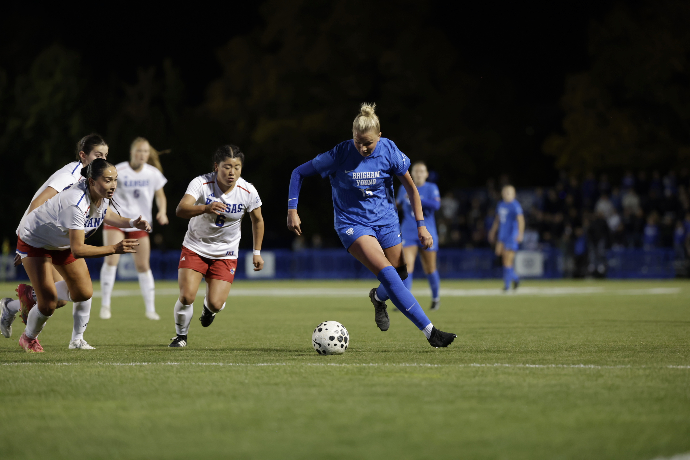 3 early goals to Kansas drop BYU women's soccer to edge of Big 12 Tournament picture
