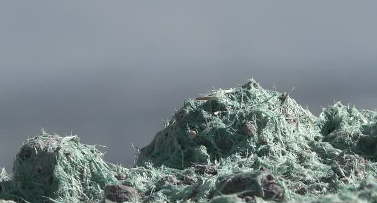 A seed mix applied by Utah Department of Transportation crews is shown on Thursday in Salt Lake County. The light green product aims to prevent erosion.