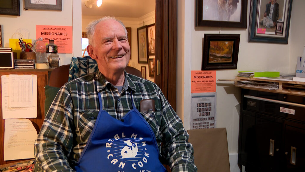 Utah artist J.R. Johansen, is shown in his art studio, Thursday, in Huntsville.