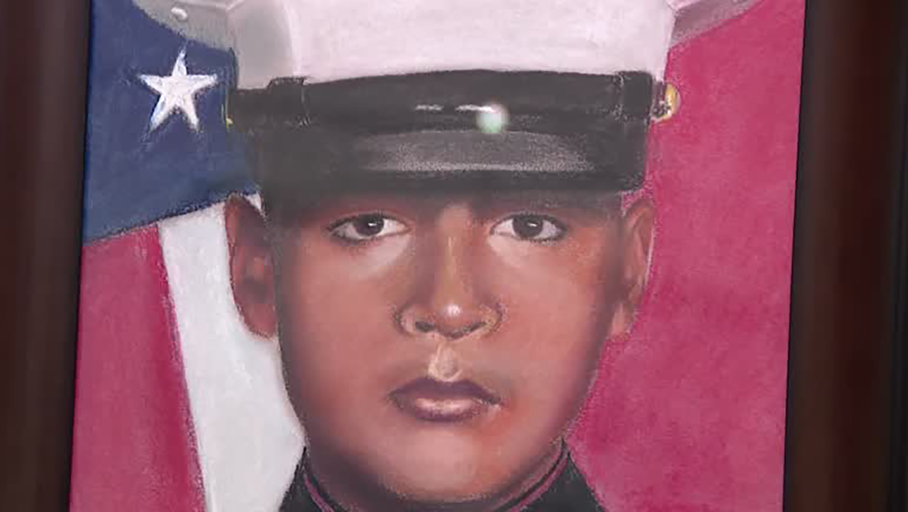 Utah artist J.R. Johansen finishes portrait of Marine killed in Afghanistan