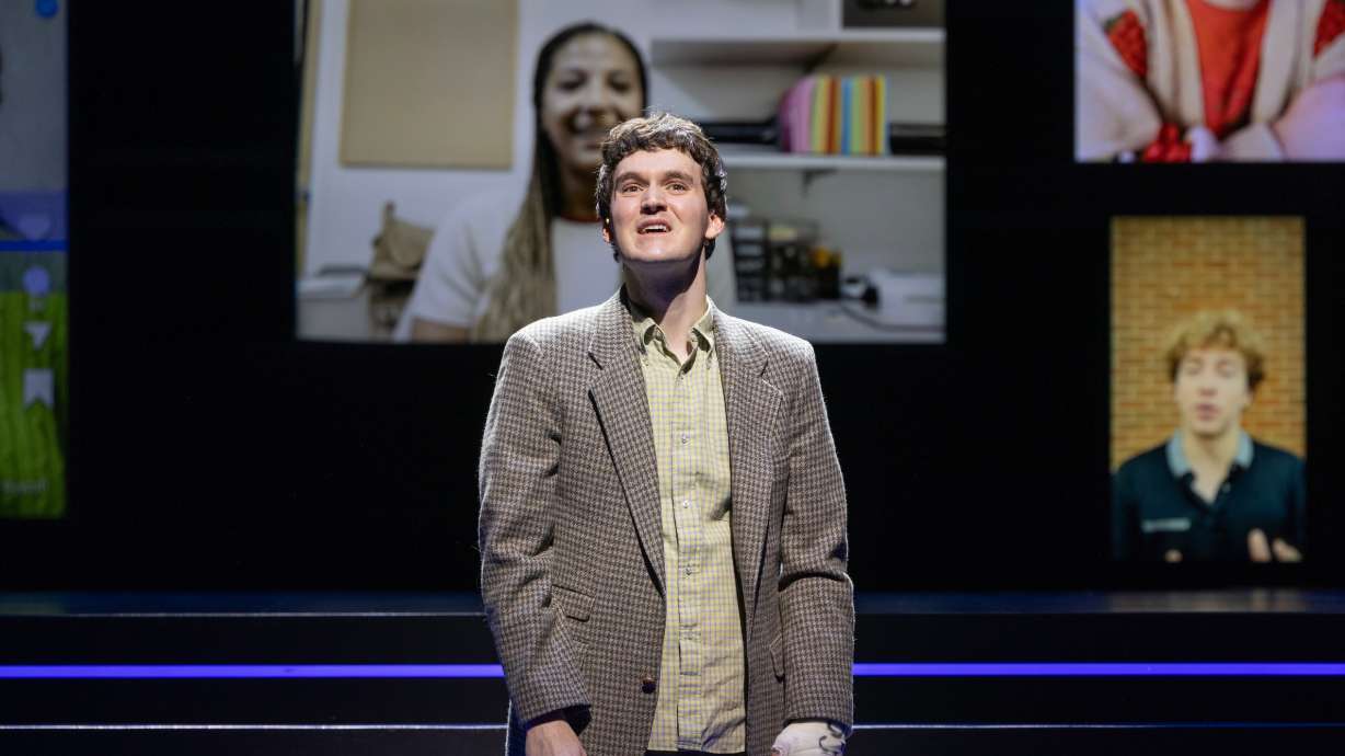 Actor Kyle Dalsimer in “Dear Evan Hansen,” which runs at Pioneer Theatre Company in Salt Lake City through Nov. 8. It's the first time a Utah-based theater company is performing the Tony Award-winning musical — which has an important message.