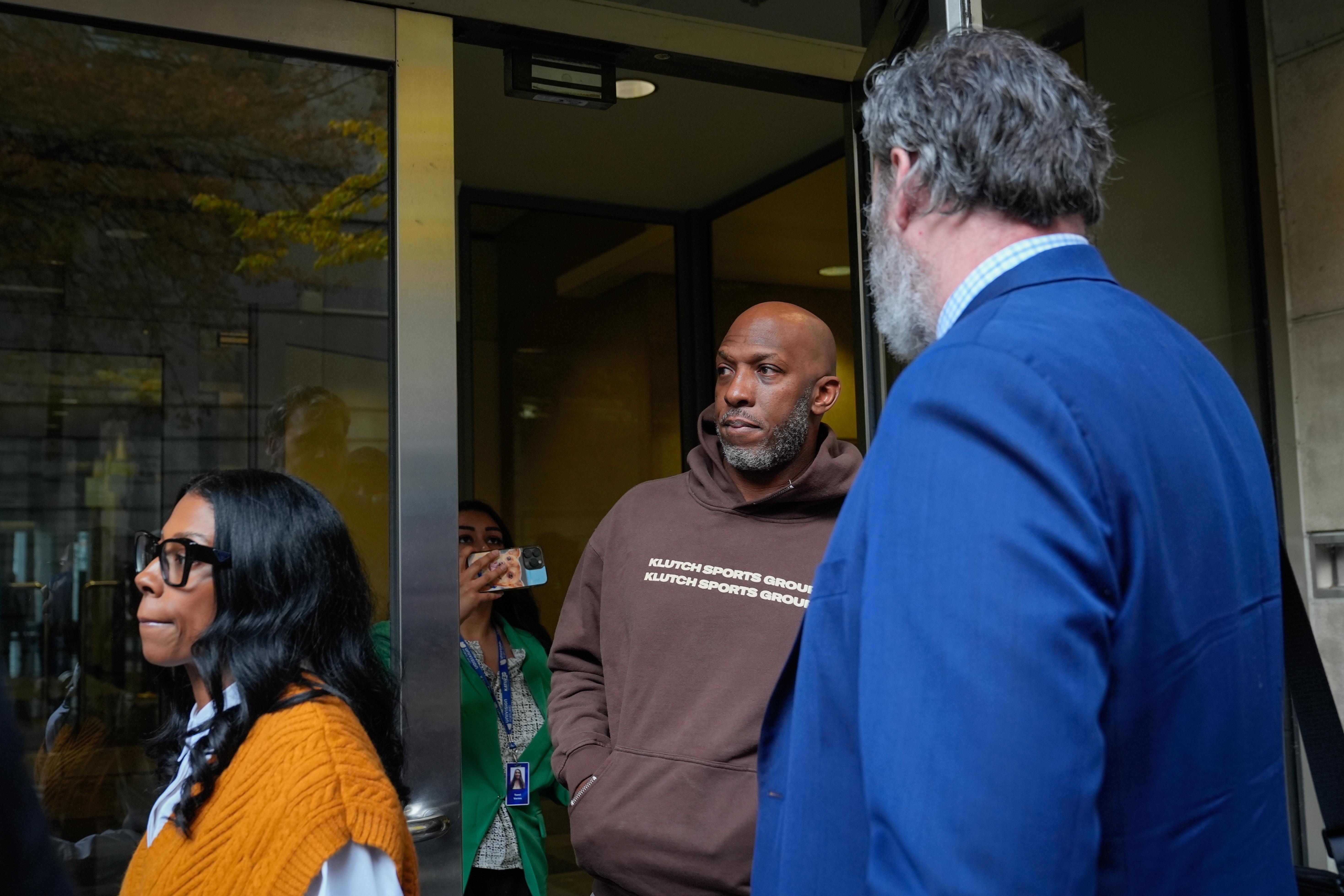 Portland Trail Blazers head coach Chauncey Billups leaves a federal court after his appearance on Thursday, Oct. 23, 2025, in Portland, Ore. 