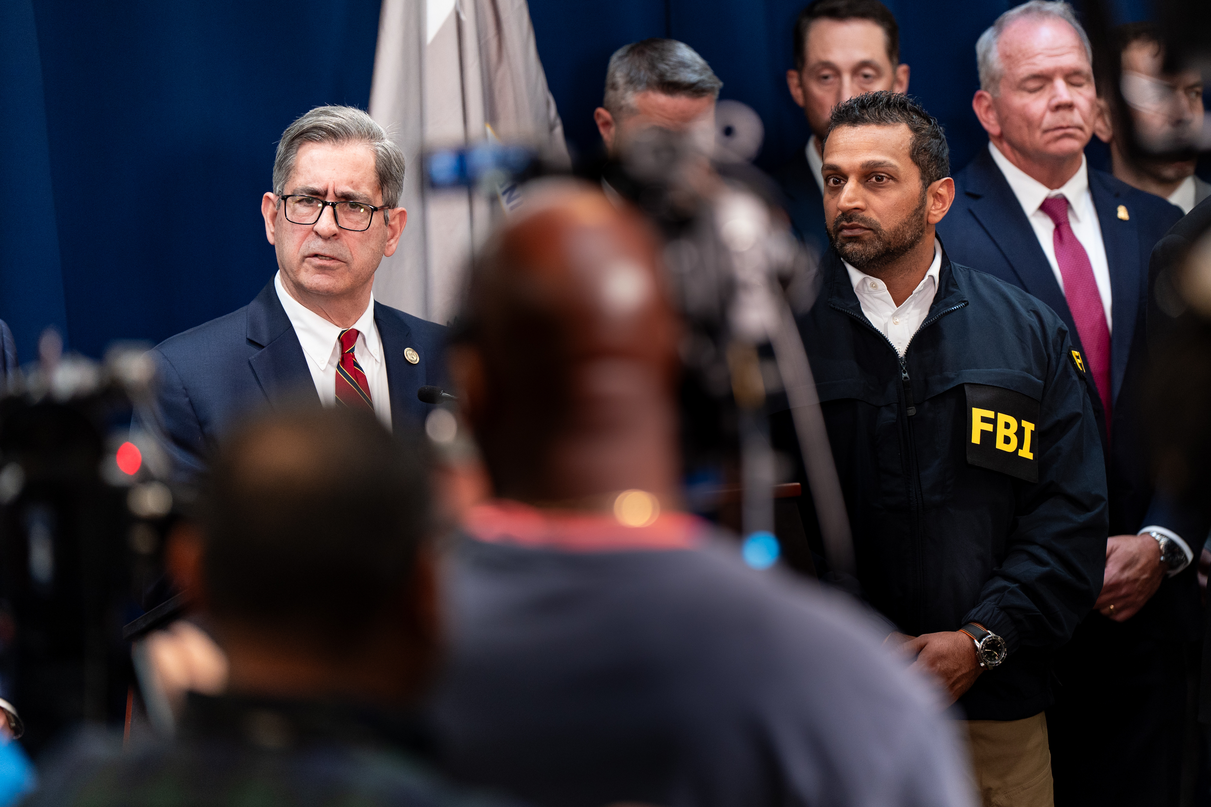 U.S. Attorney for the Eastern District of New York Joseph Nocella, Jr. speaks alongside FBI Director Kash Patel during a press conference at the U.S. Attorney's Office, Thursday, Oct. 23, 2025, in New York, announcing numerous arrests in illegal sports betting and poker game schemes.