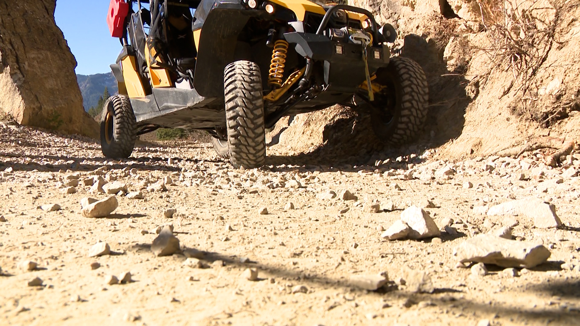 An OHV traverses Forest Service Road 085 in American Fork Canyon, Friday. The mountain dirt road that connects Utah and Wasatch counties reopened after a long closure.