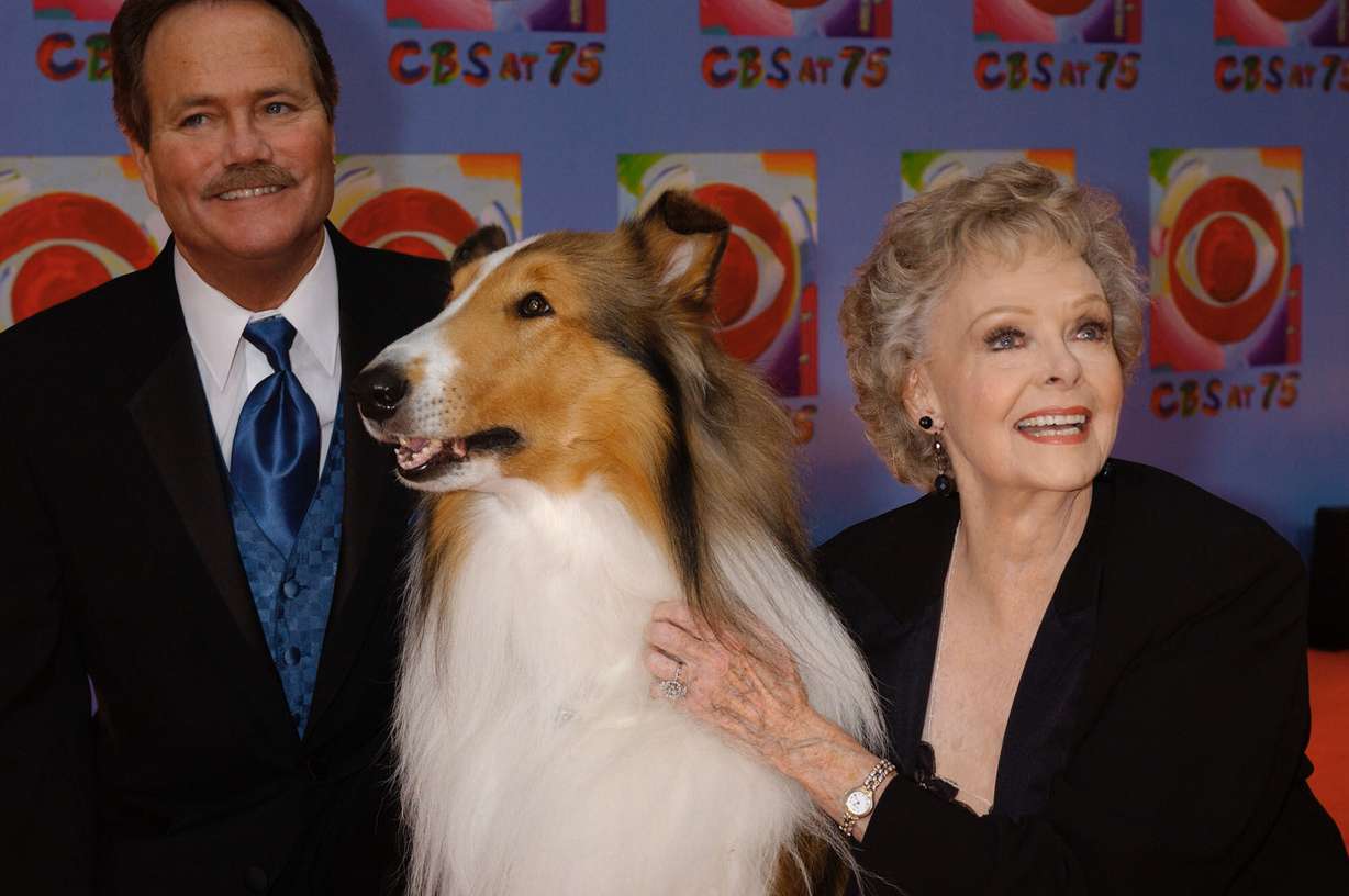 Actress June Lockhart at CBS's 75th anniversary celebration, Nov. 2, 2003, in New York. Lockhart died at age 100 on Thursday.