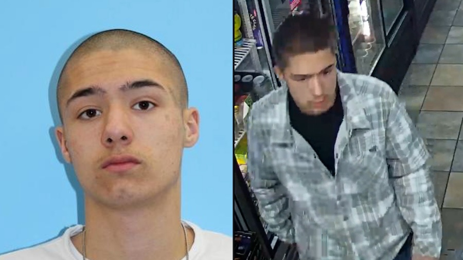 Bobby Jackson in a photo and in security footage released by the Blackfoot Police Department. Jackson was charged with first-degree murder in the shooting death of Rebecca Rivera on Friday.