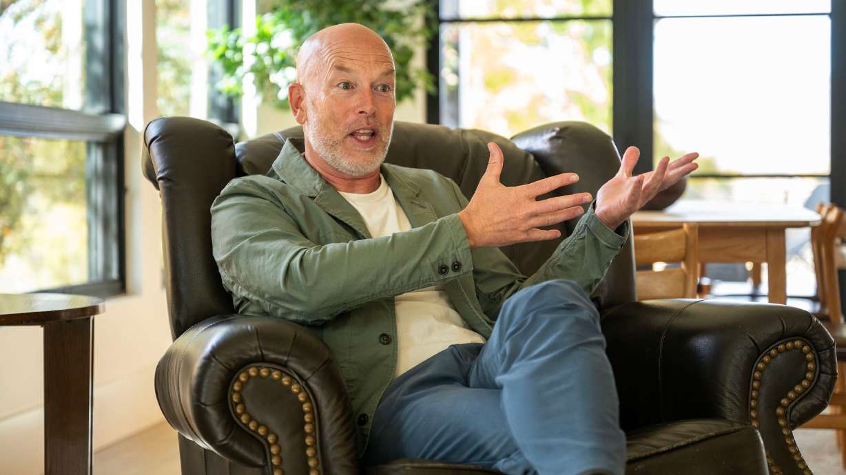 Carl Richards, author and financial adviser, discusses his new book, "Your Money," at his Park City home on Oct. 13.