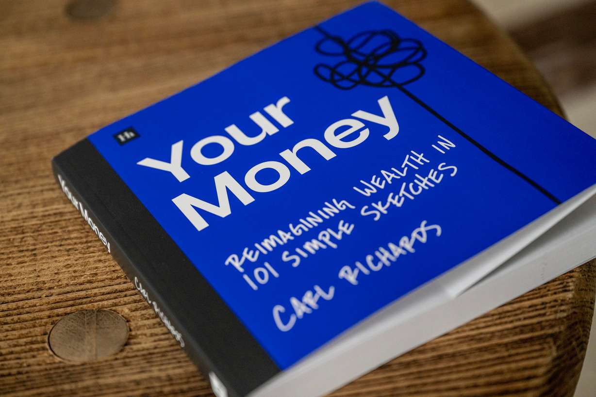 Carl Richards, author and financial adviser, discusses his new book, "Your Money," at his Park City home on Oct. 13.