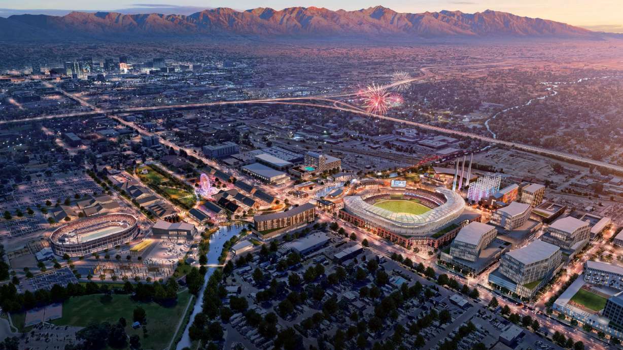 A conceptual rendering of a possible MLB stadium within the Power District of Salt Lake City. ESPN MLB insider Jeff Passan wrote Tuesday that Salt Lake City has "the most advanced potential bid."