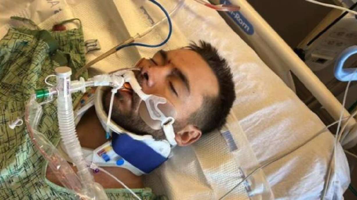 Tristin Hatch receives care in the hospital. Hatch has a long road to recovery ahead after he was in a serious UTV in Bingham County, Idaho.