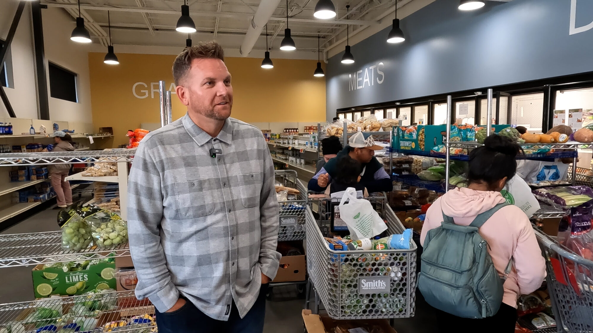 Randy Chappell, director of basic needs for Catholic Community Services in Ogden, speaks with KSL-TV, Tuesday. Chappell said the situation the services face is different than those faced during the COVID-19 pandemic.