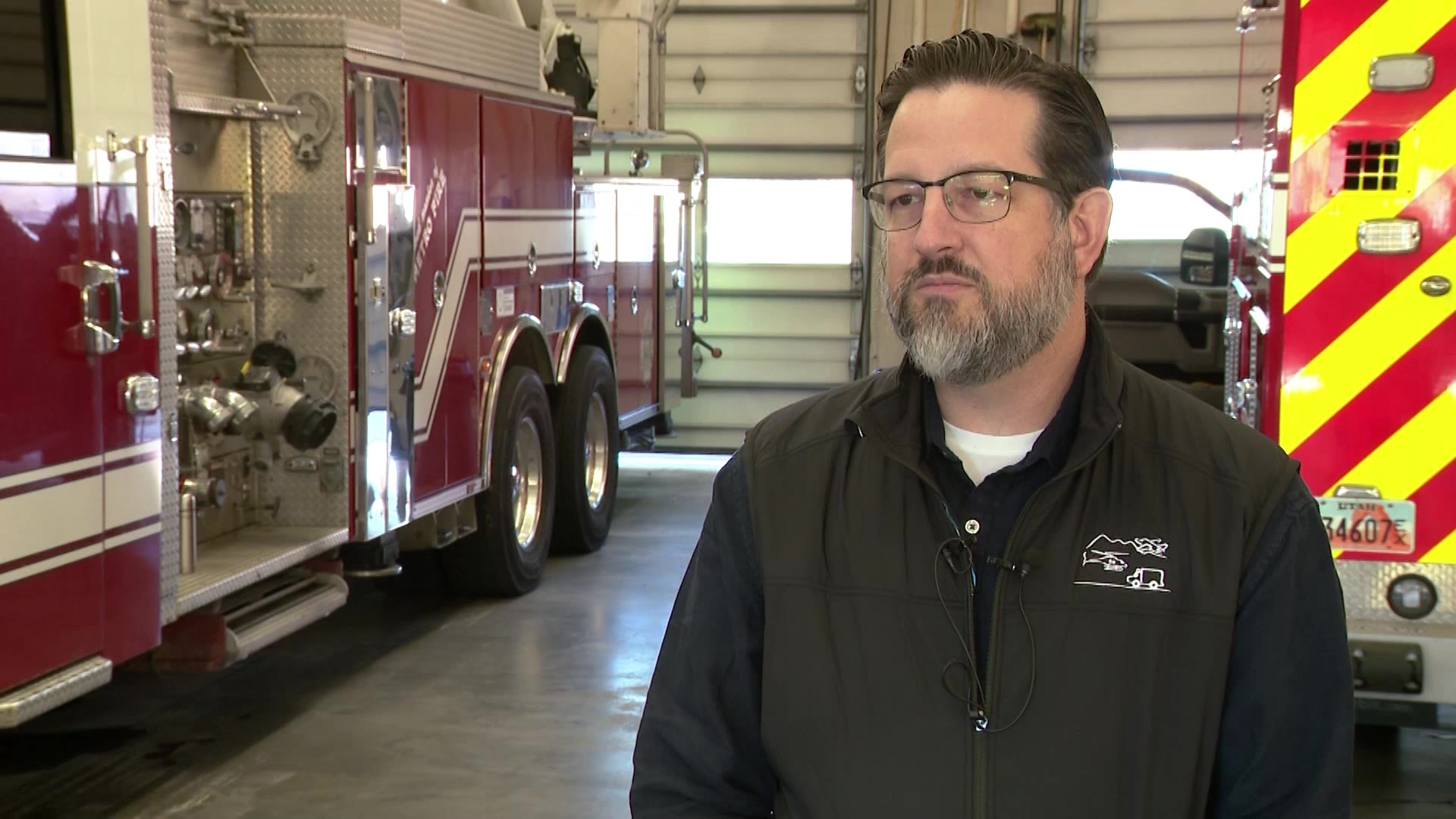 David Morris, a trauma surgeon at Intermountain Medical Center, is pictured in a fire station in West Valley City on Tuesday. He says having firefighters prepared to give blood transfusions on scene is a game-changer.
