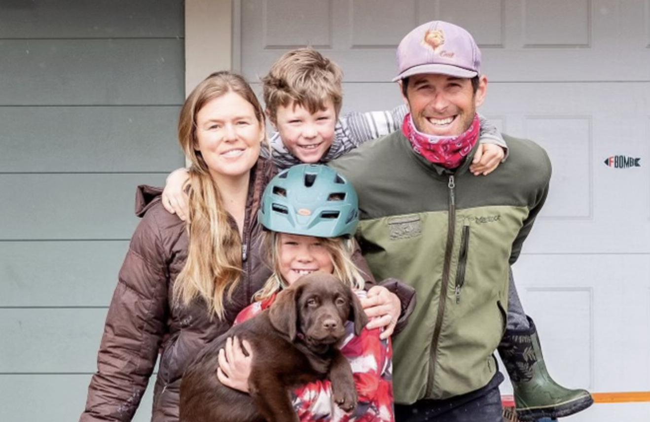Bill Johnson with his family and dog in 2023. Bill was diagnosed with stage four non-smoking lung cancer that was likely caused by radon gas.