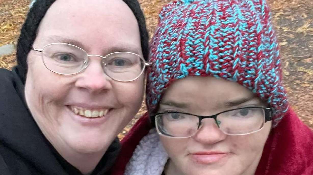 Vega Watt, 26, of Sigurd, in Sevier County, with her mom Amanda Watt.