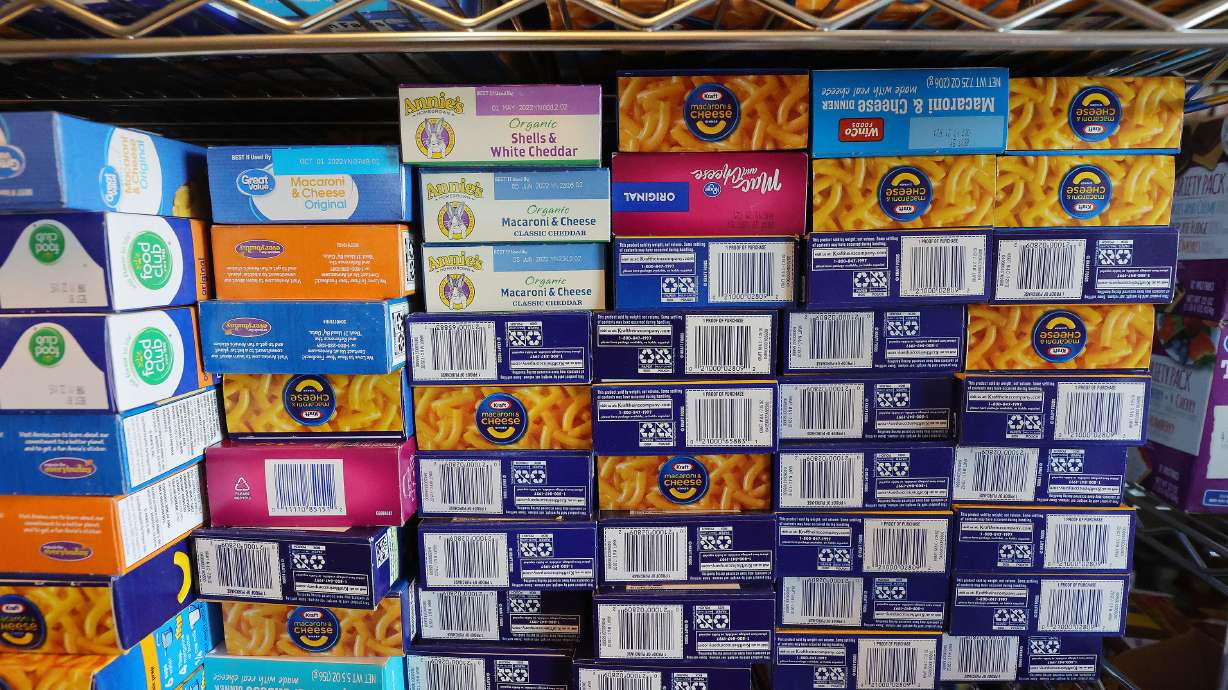 Food is shelved at the opening of the Murray Children’s Pantry in Murray on June 26, 2021. The Murray Children's Pantry is concerned about running out of food as demand for its services continues to rise.