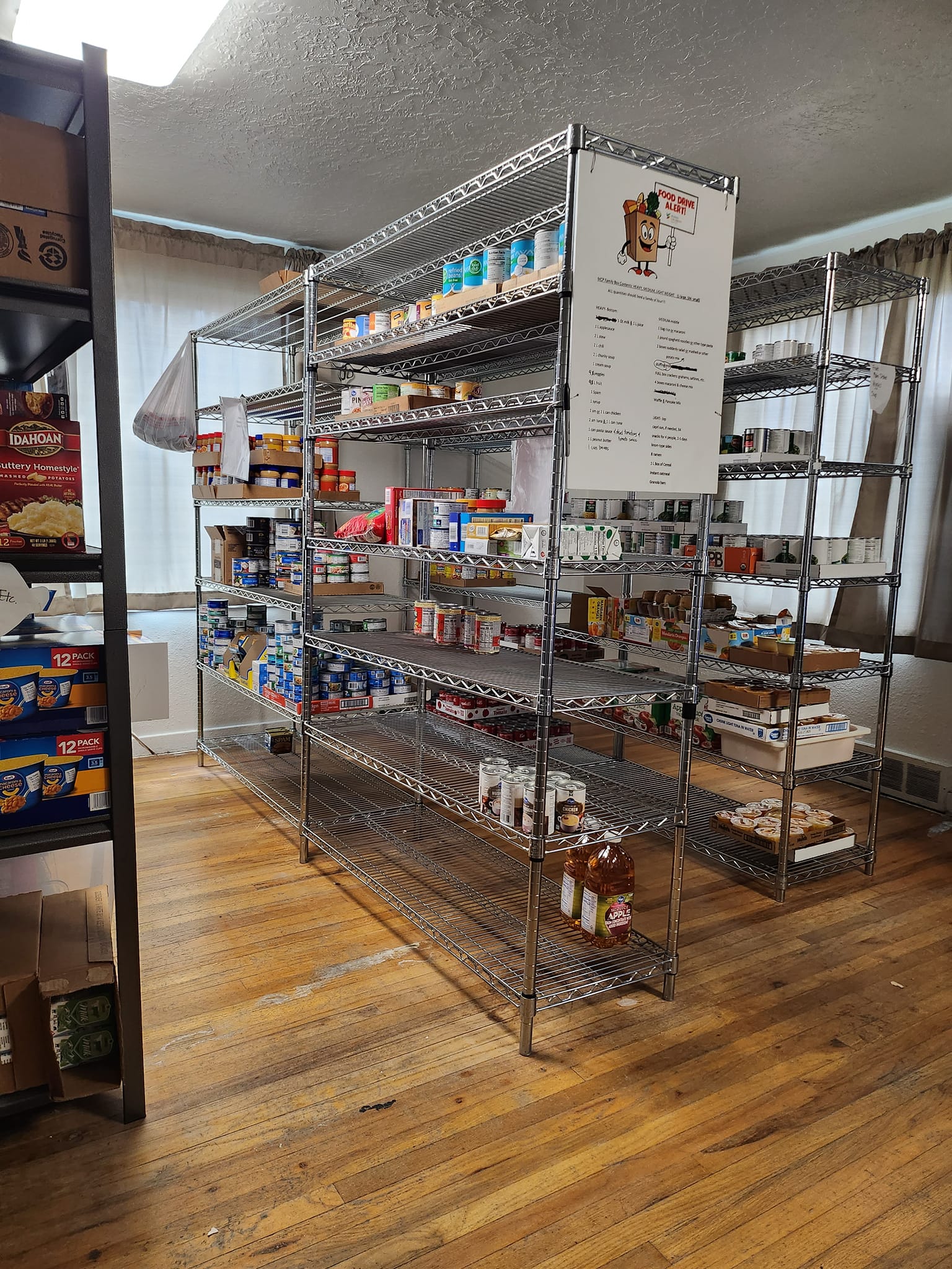 Food stocked inside the Murray Children's Pantry is pictured in an undated photo. The pantry is currently trying to meet a rising demand for food amidst dwindling funds and donations.