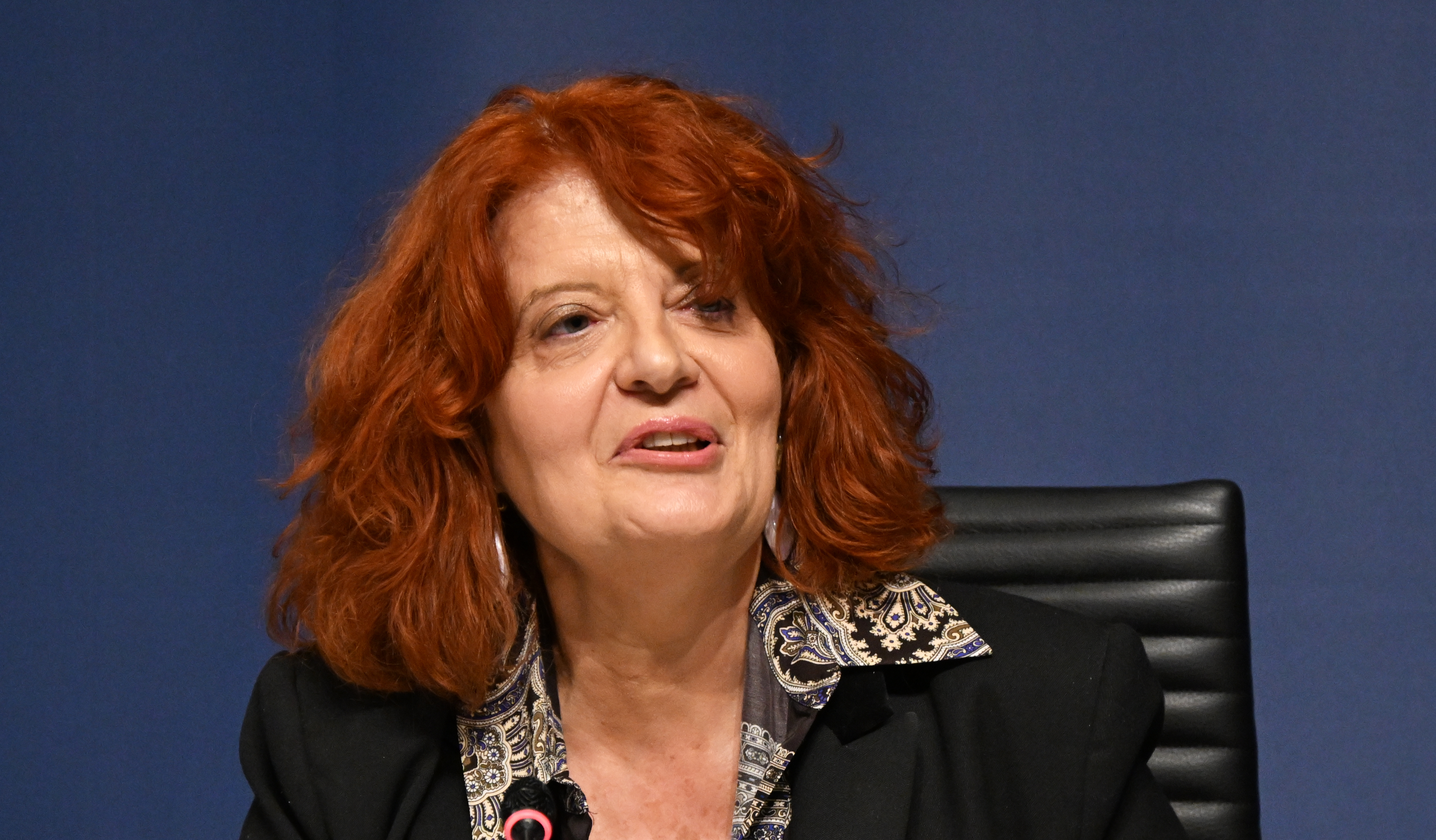 Paris prosecutor Laure Beccuau speaks at a news conference on Wednesday. Details have slowly emerged on the crown jewels heist at the Louvre.