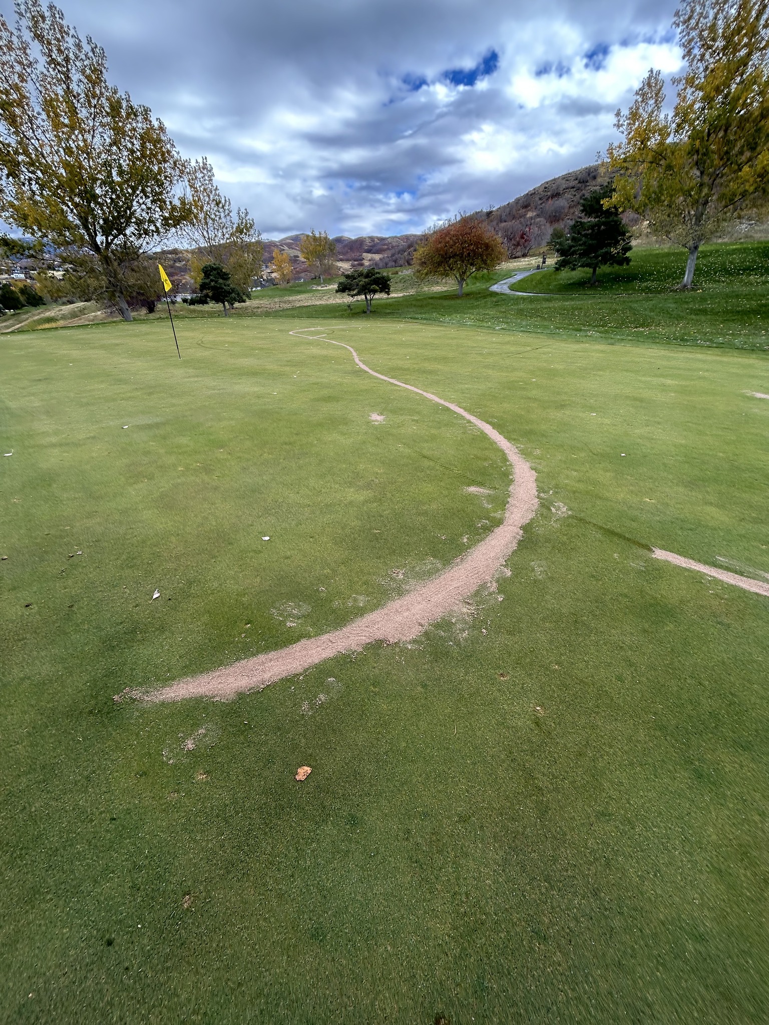 Damage done to the Eaglewood Golf Course in an undated photo. North Salt Lake police are asking for the public's assistance in tracking down those responsible.