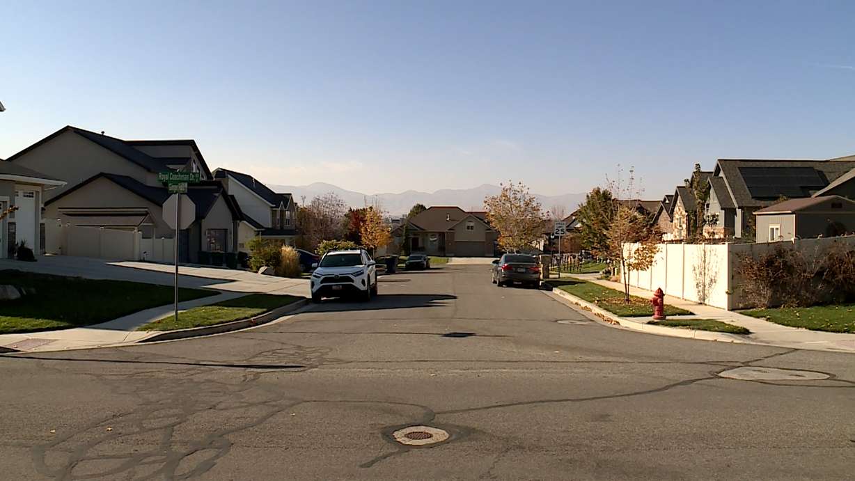 The Spring View Farms neighborhood in Bluffdale is pictured on Thursday.