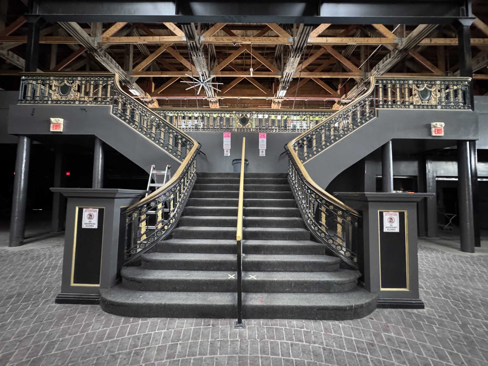 The grand staircase is seen inside the Great Saltair in Magna on Thursday.