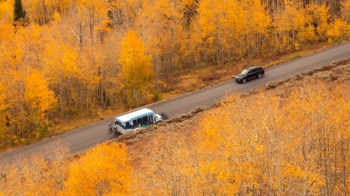 Park City's bus to Bloods Lake travels through Guardsman Pass on Oct. 3. Park City officials say they'll bring service back later this month, following a successful first year running in the summer and fall.