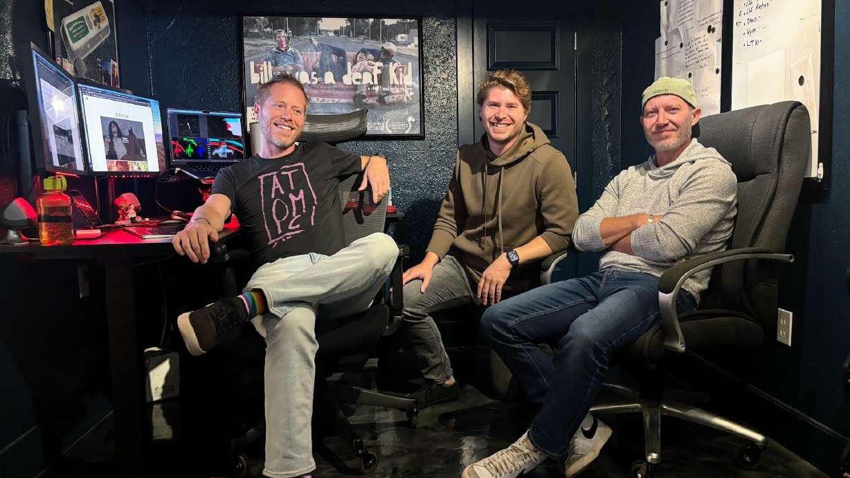Atomic City filmmakers and brothers Burke, Taylor and Rhett Lewis pose. From an Amazon spot to the "Disagree Better" campaign, the northern Utah brothers have built their film company over the course of decades.