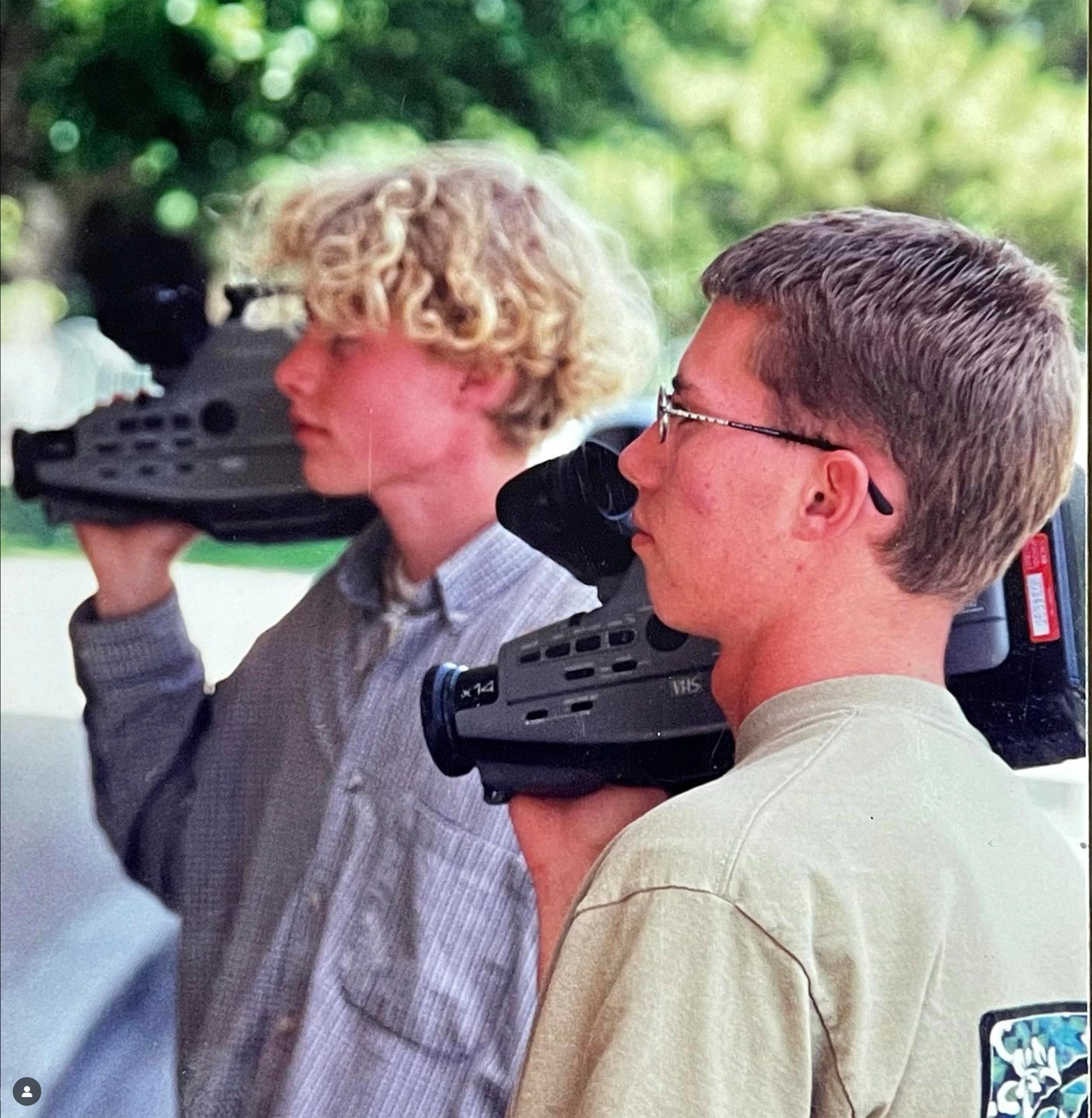 The Lewis brothers are pictured during their high school years with video cameras in this family photo. From an Amazon spot to the "Disagree Better" campaign, the northern Utah brothers have built their film company over the course of decades.