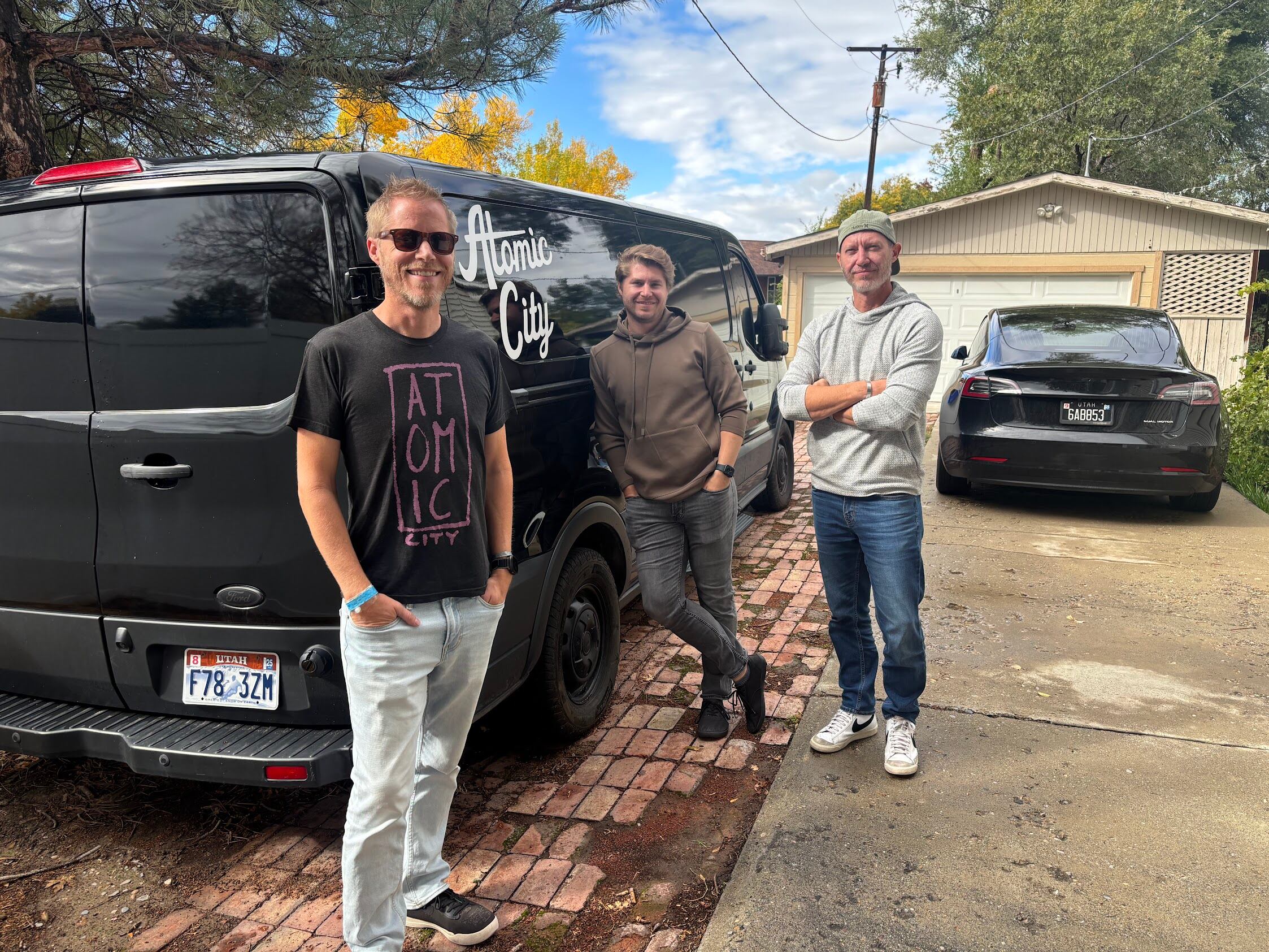 Atomic City filmmakers and brothers Burke, Taylor and Rhett Lewis pose. From an Amazon spot to the "Disagree Better" campaign, the northern Utah brothers have built their film company over the course of decades.
