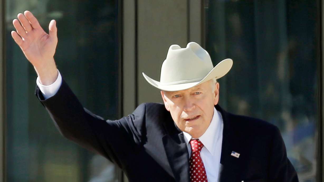 Former Vice President Dick Cheney participates in the dedication of the George W. Bush Presidential Center in Dallas on April 25, 2013. Utah Gov. Spencer Cox ordered that flags be flown at half-staff to honor Cheney, who died Monday at age 84.