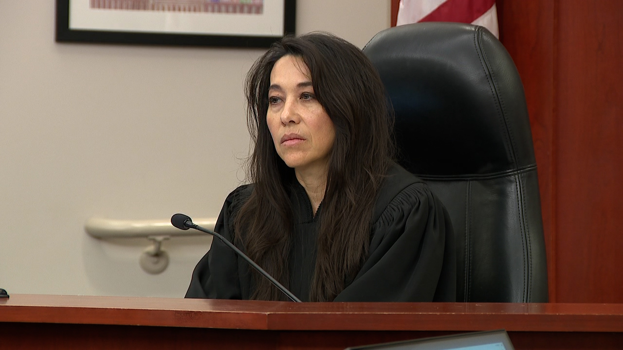 Judge Dianna Gibson listens to congressional maps arguments Nov. 4. She has partially granted a request from the Legislature to certify her ruling to throw out old congressional maps, opening the door for lawmakers to appeal to the Utah Supreme Court.