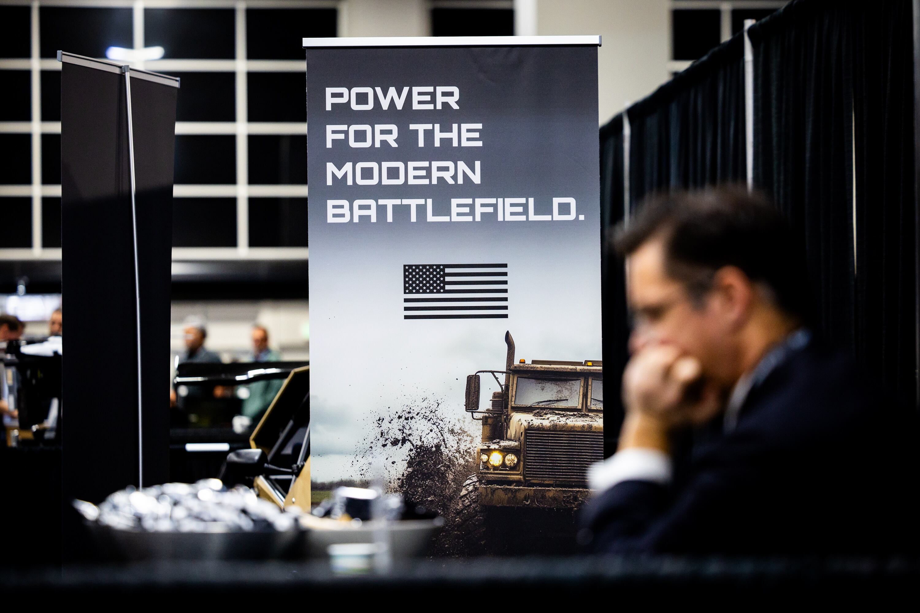 A sign advertising Hypercraft is displayed at the 2025 Zero Gravity Summit hosted by 47G Utah Aerospace & Defense at the Salt Palace Convention Center  in Salt Lake City on Tuesday.